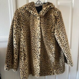 East 5th Animal Print Teddy Jacket